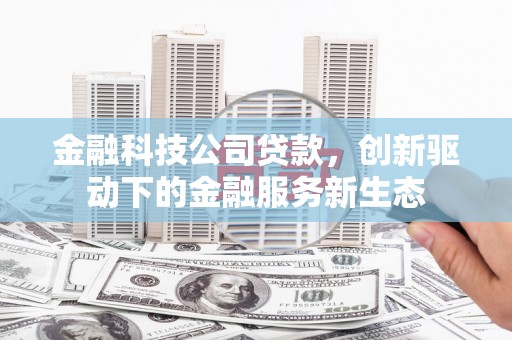 安康金融科技公司贷款，创新驱动下的金融服务新生态