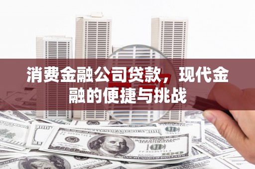 安康消费金融公司贷款，现代金融的便捷与挑战
