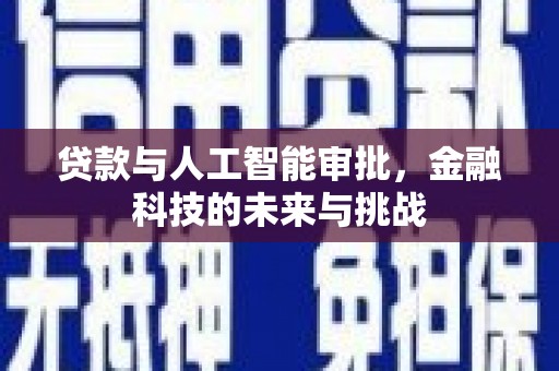 安康贷款与人工智能审批，金融科技的未来与挑战