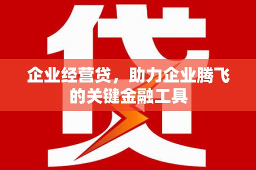 安康企业经营贷，助力企业腾飞的关键金融工具