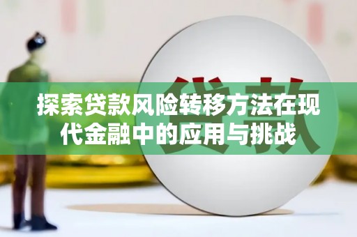 安康探索贷款风险转移方法在现代金融中的应用与挑战