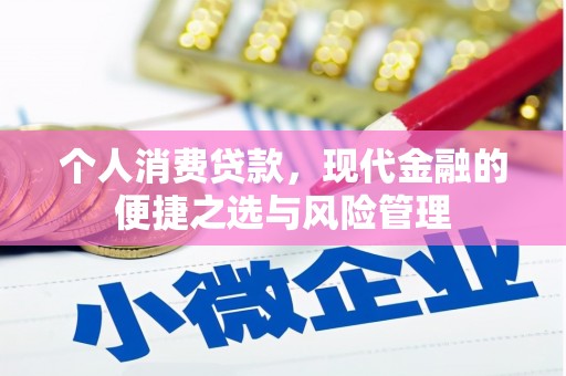 安康个人消费贷款，现代金融的便捷之选与风险管理