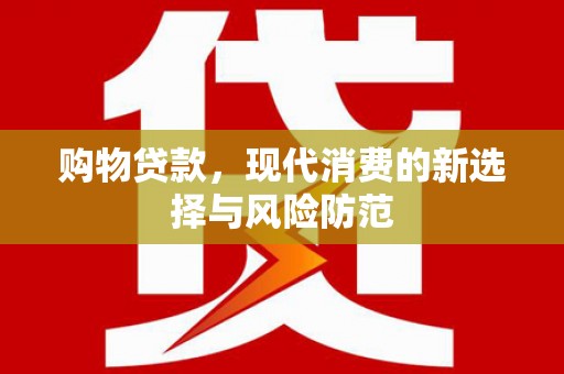 安康购物贷款，现代消费的新选择与风险防范