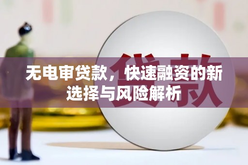 安康无电审贷款，快速融资的新选择与风险解析