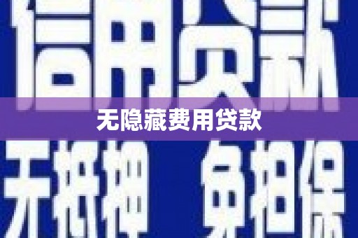 安康无隐藏费用贷款