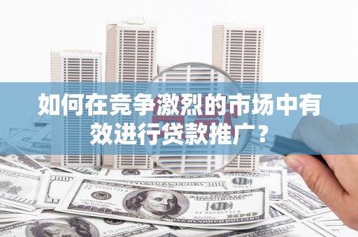 安康如何在竞争激烈的市场中有效进行贷款推广？
