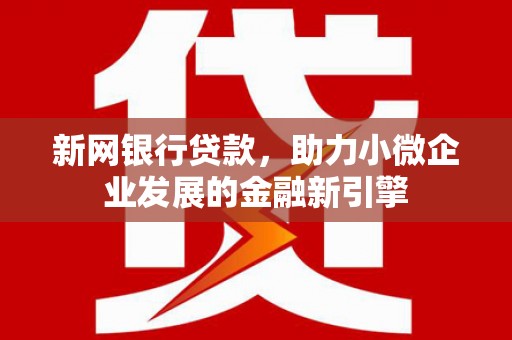 安康新网银行贷款，助力小微企业发展的金融新引擎