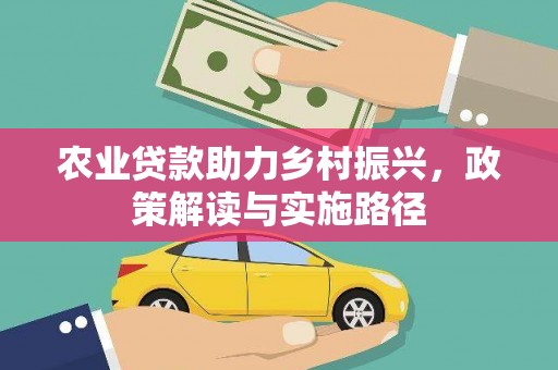 安康农业贷款助力乡村振兴，政策解读与实施路径