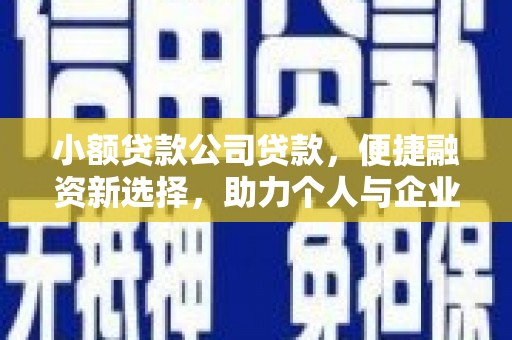 安康小额贷款公司贷款，便捷融资新选择，助力个人与企业成长