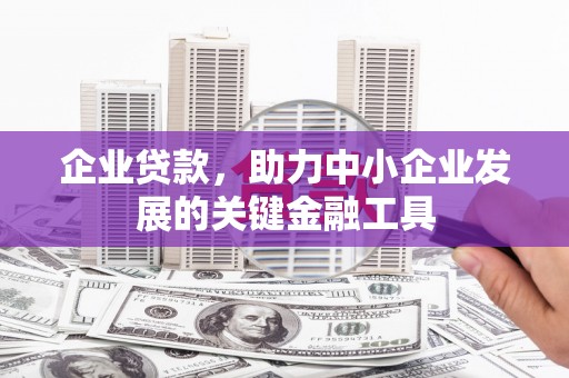 安康企业贷款，助力中小企业发展的关键金融工具