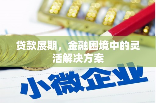 安康贷款展期，金融困境中的灵活解决方案