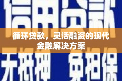 安康循环贷款，灵活融资的现代金融解决方案