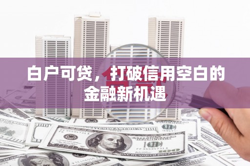 安康白户可贷，打破信用空白的金融新机遇
