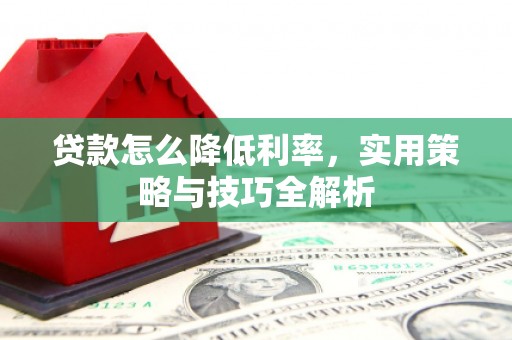安康贷款怎么降低利率，实用策略与技巧全解析