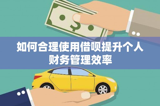 安康如何合理使用借呗提升个人财务管理效率