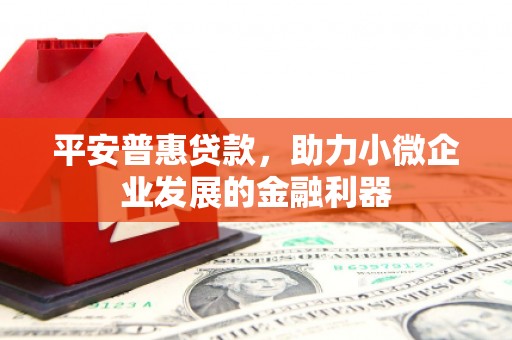 安康平安普惠贷款，助力小微企业发展的金融利器