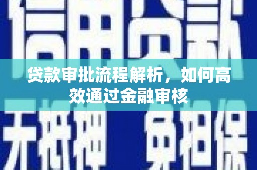 安康贷款审批流程解析，如何高效通过金融审核