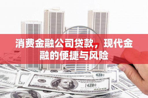安康消费金融公司贷款，现代金融的便捷与风险