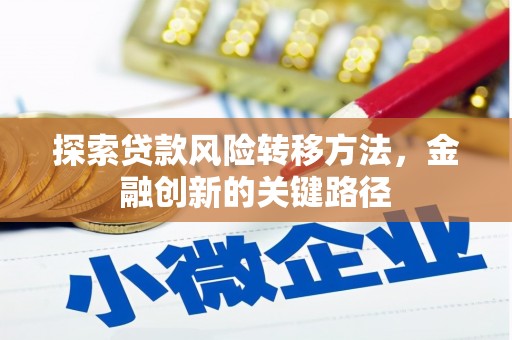 安康探索贷款风险转移方法，金融创新的关键路径