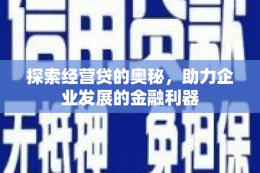 安康探索经营贷的奥秘，助力企业发展的金融利器