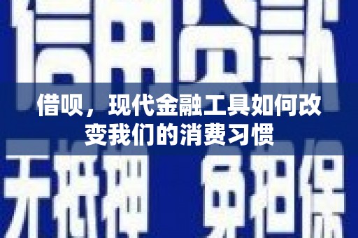 安康借呗，现代金融工具如何改变我们的消费习惯
