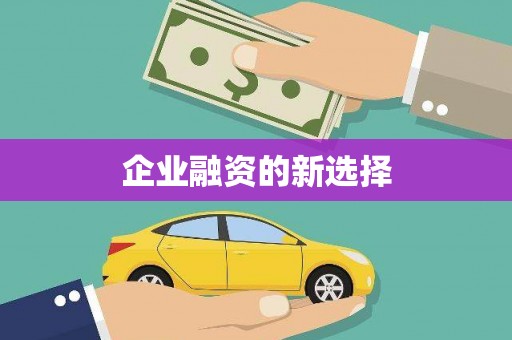 安康企业融资的新选择