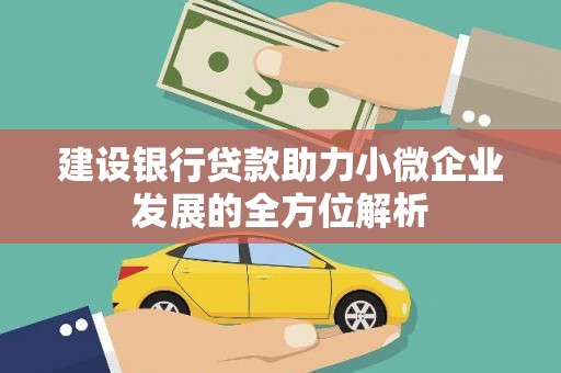 安康建设银行贷款助力小微企业发展的全方位解析