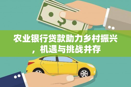 安康农业银行贷款助力乡村振兴，机遇与挑战并存