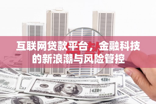 安康互联网贷款平台，金融科技的新浪潮与风险管控