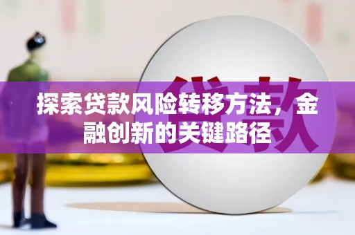 安康探索贷款风险转移方法，金融创新的关键路径