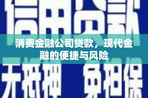 安康消费金融公司贷款，现代金融的便捷与风险