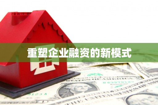 安康重塑企业融资的新模式
