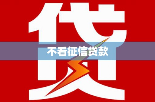 安康不看征信贷款